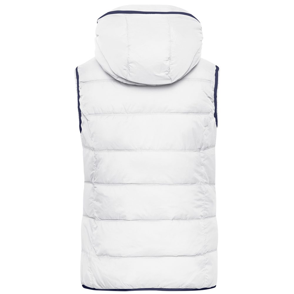 James & Nicholson Dámská sportovní vesta JN1075 - Tmavě modrá / bílá | XL