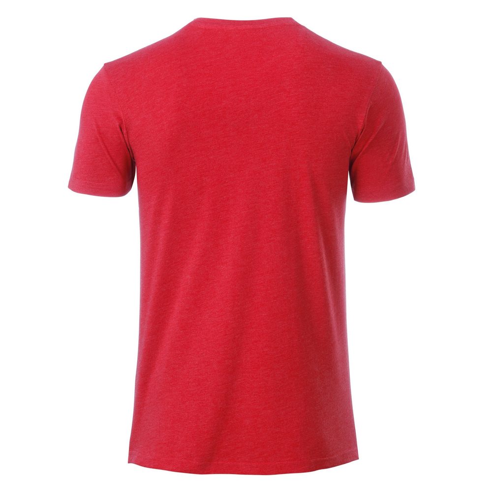 James & Nicholson Klasické pánske tričko z biobavlny 8008 - Červená | XXXL