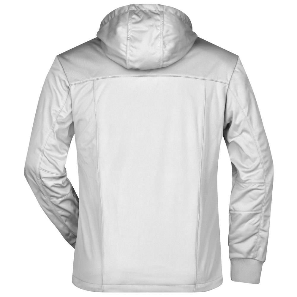 James & Nicholson Pánska športová softshellová bunda JN1078 - Čierna / čierna / biela | L