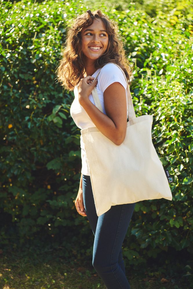 Neutral Nákupná taška cez rameno z organickej Fairtrade bavlny - Svetlooranžová