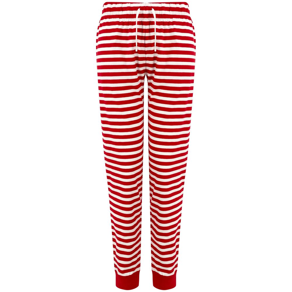 SF (Skinnifit) Dámske pyžamové nohavice so vzorom - Červená / biela | L