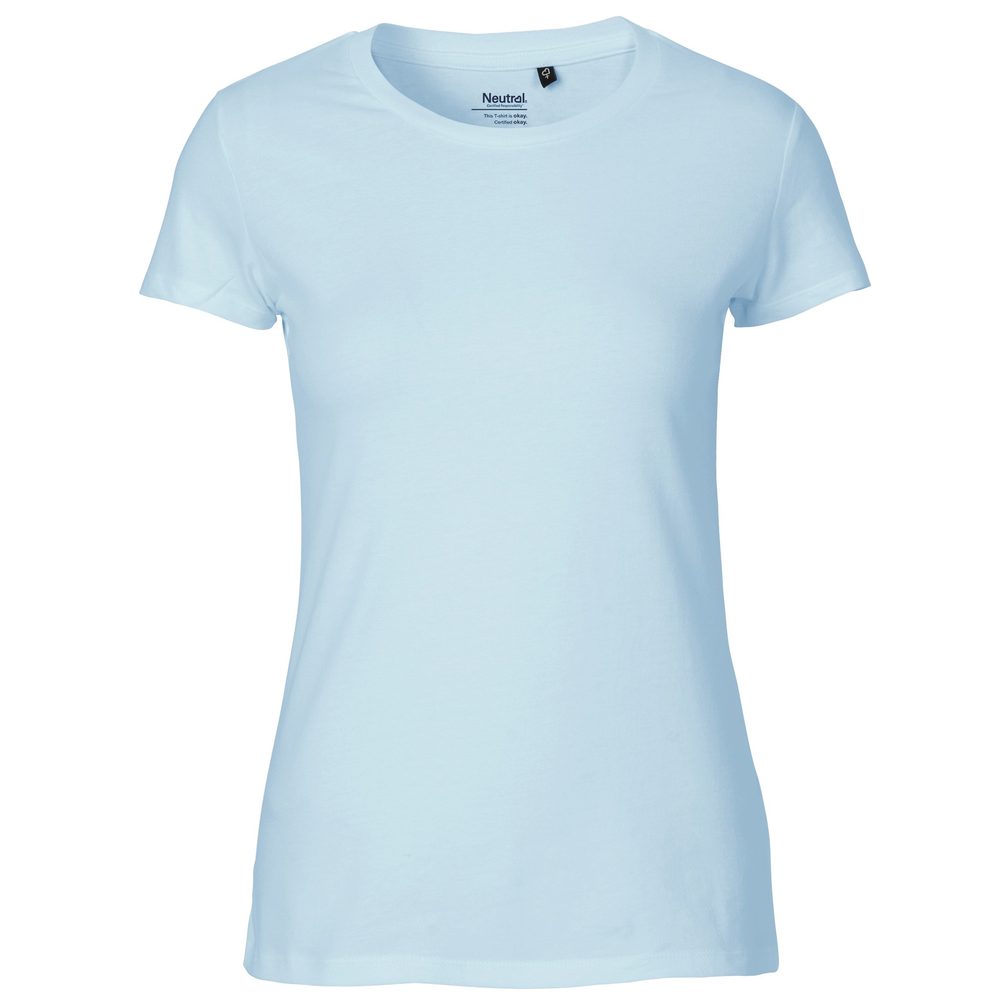 Neutral Dámske tričko Fit z organickej Fairtrade bavlny - Svetlomodrá | XXL
