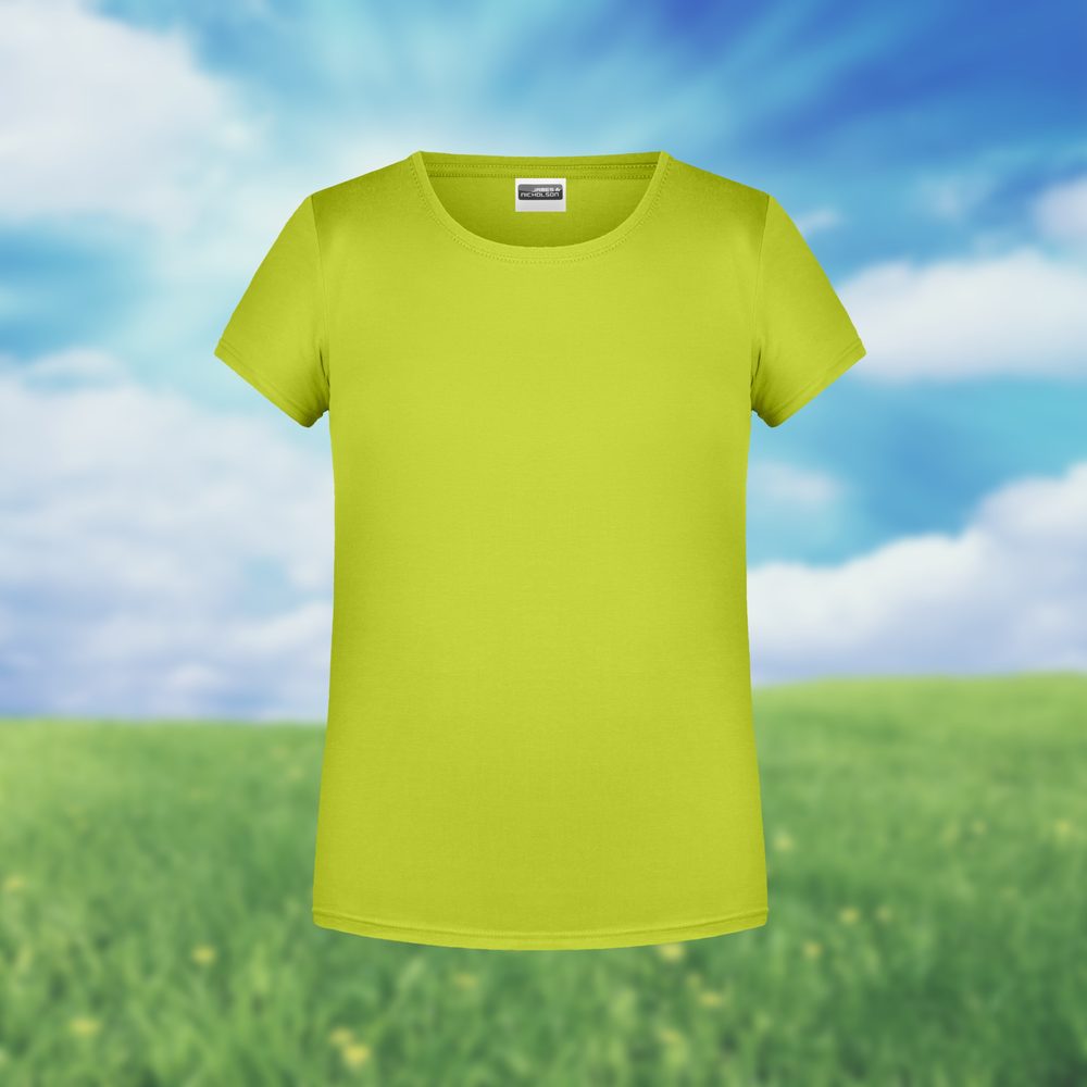 James & Nicholson Klasické dievčenské tričko z biobavlny 8007G - Oranžová | M