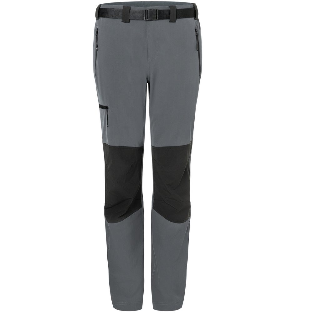 James & Nicholson Pánské trekingové kalhoty JN1206 - Tmavě šedá / černá | XXXL