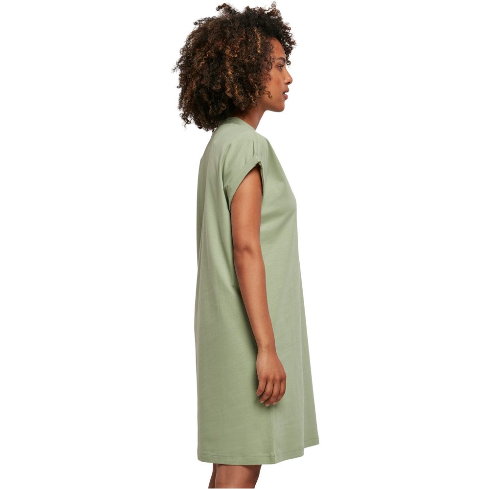 Build Your Brand Ležérní bavlněné šaty se stojáčkem - Starorůžová | XS