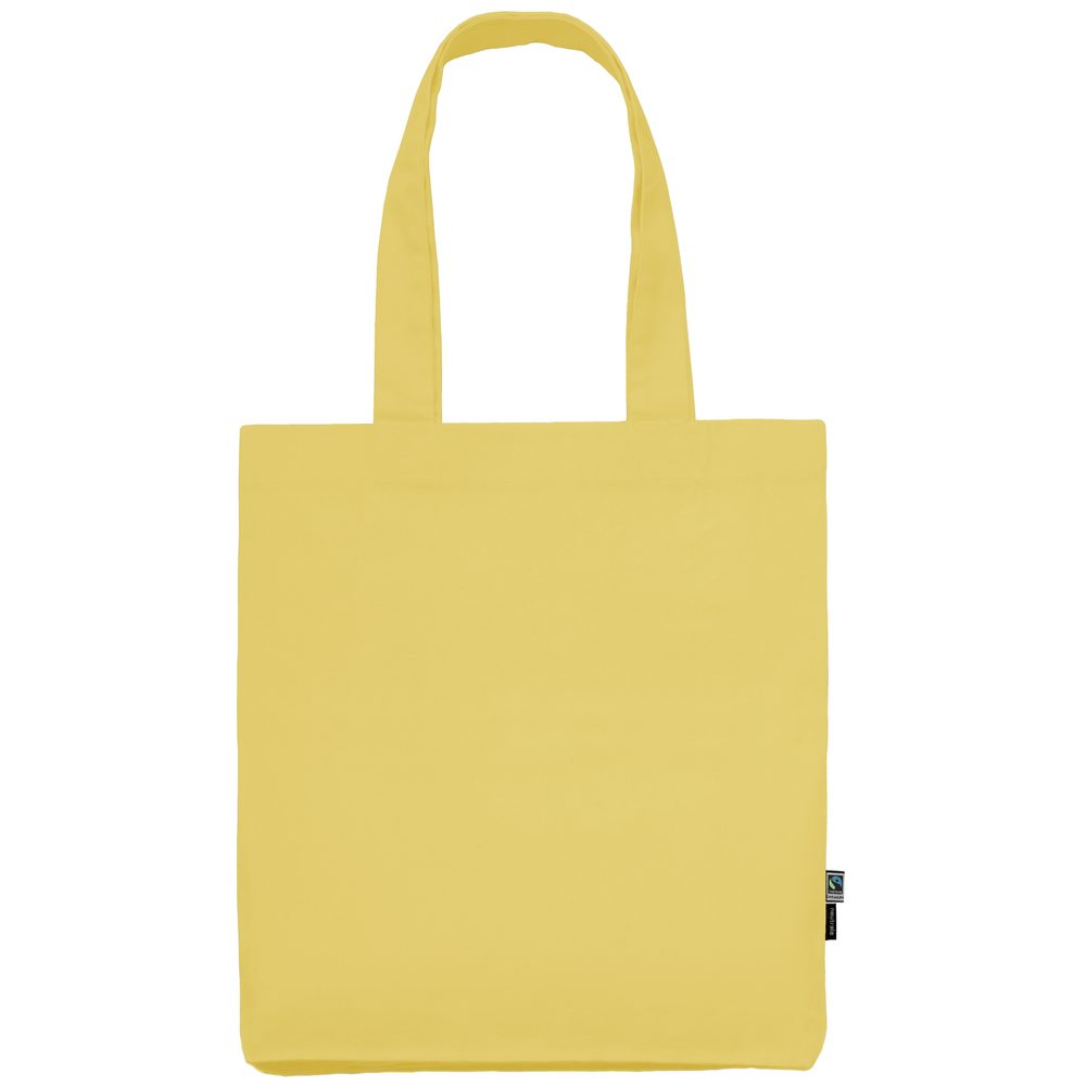 E-shop Neutral Látková nákupná taška z organickej Fairtrade bavlny # Dusty yellow