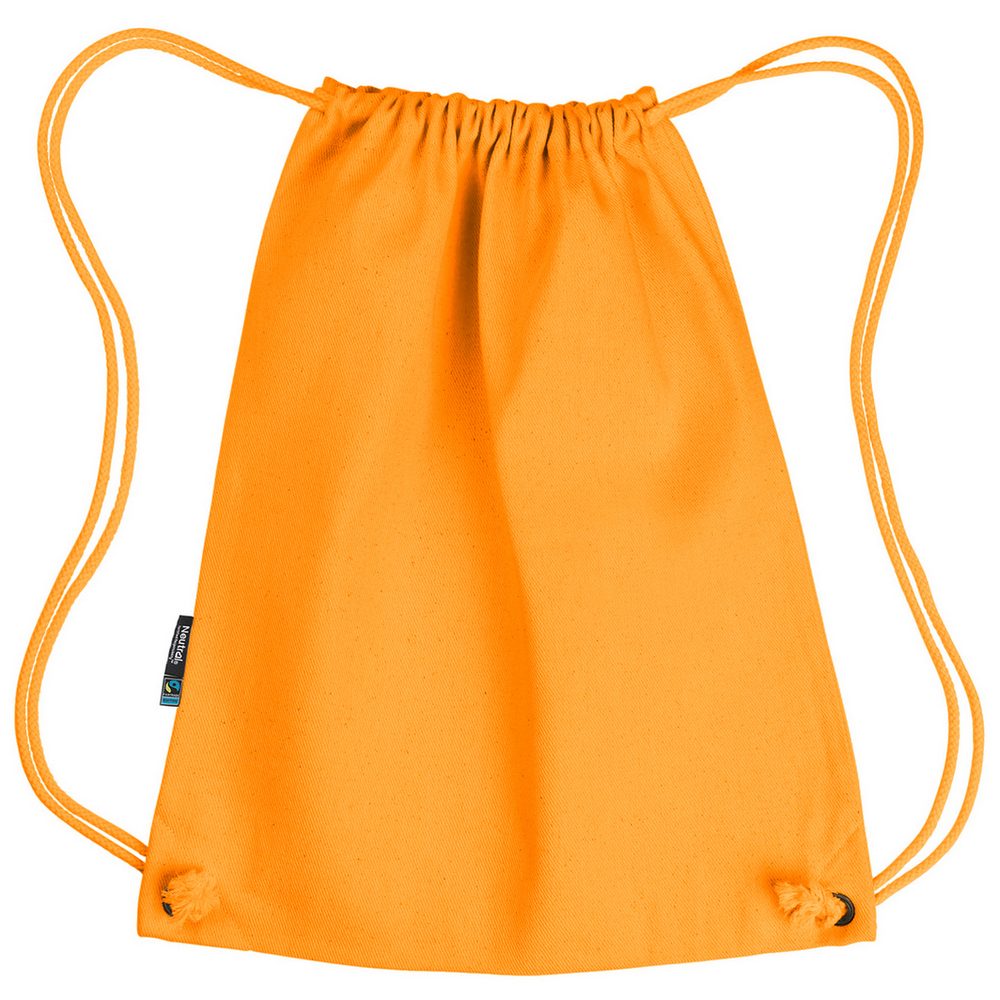Levně Neutral Stahovací batoh Gym z organické Fairtrade bavlnyvětle oranžová