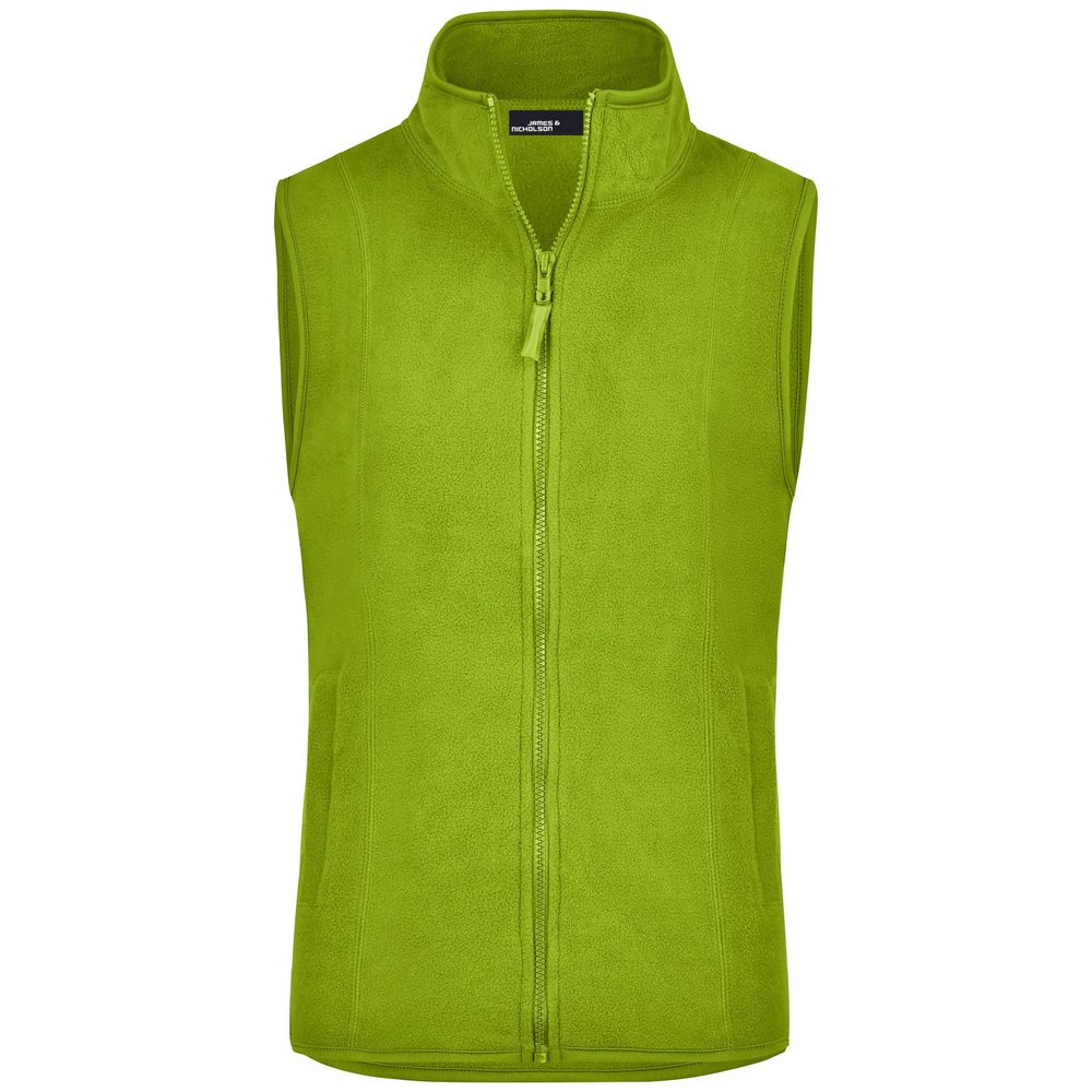 James & Nicholson Dámska fleecová vesta JN048 - Limetkovo zelená | XXL