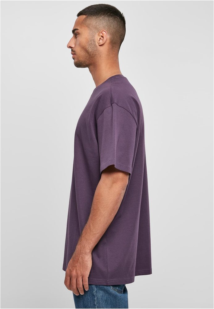 Build Your Brand Pánské tričko Heavy Oversize Tee - Beryl blue | XS