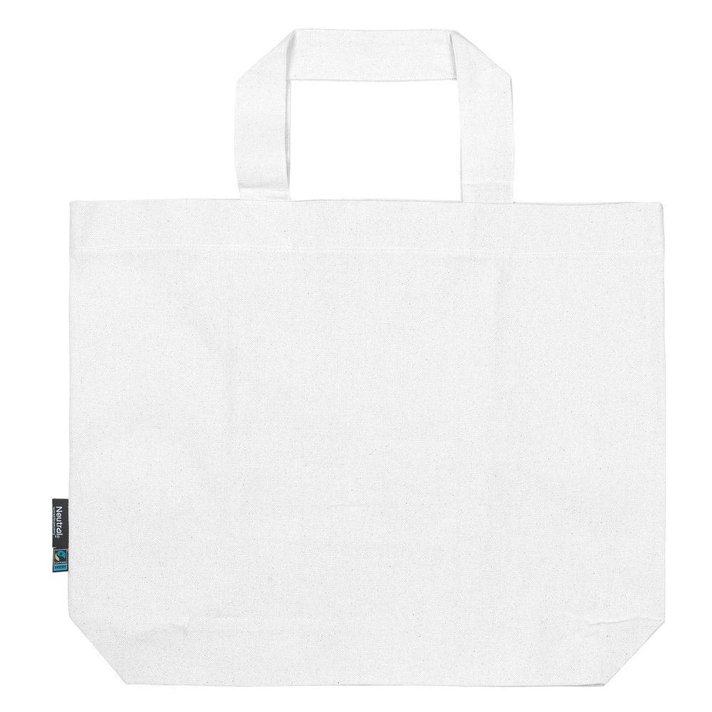 Neutral Velká nákupní taška Panama z organické Fairtrade bavlny - Bílá