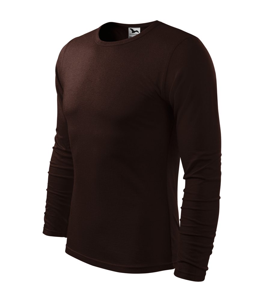 MALFINI Pánske tričko s dlhým rukávom Fit-T Long Sleeve - Tmavošedý melír | XXL