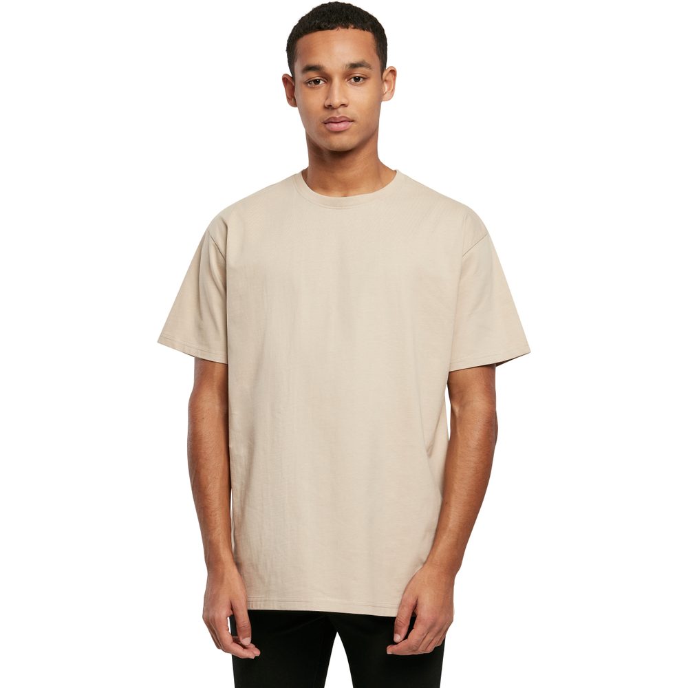 Build Your Brand Pánske tričko Heavy Oversize Tee - Bark | XL