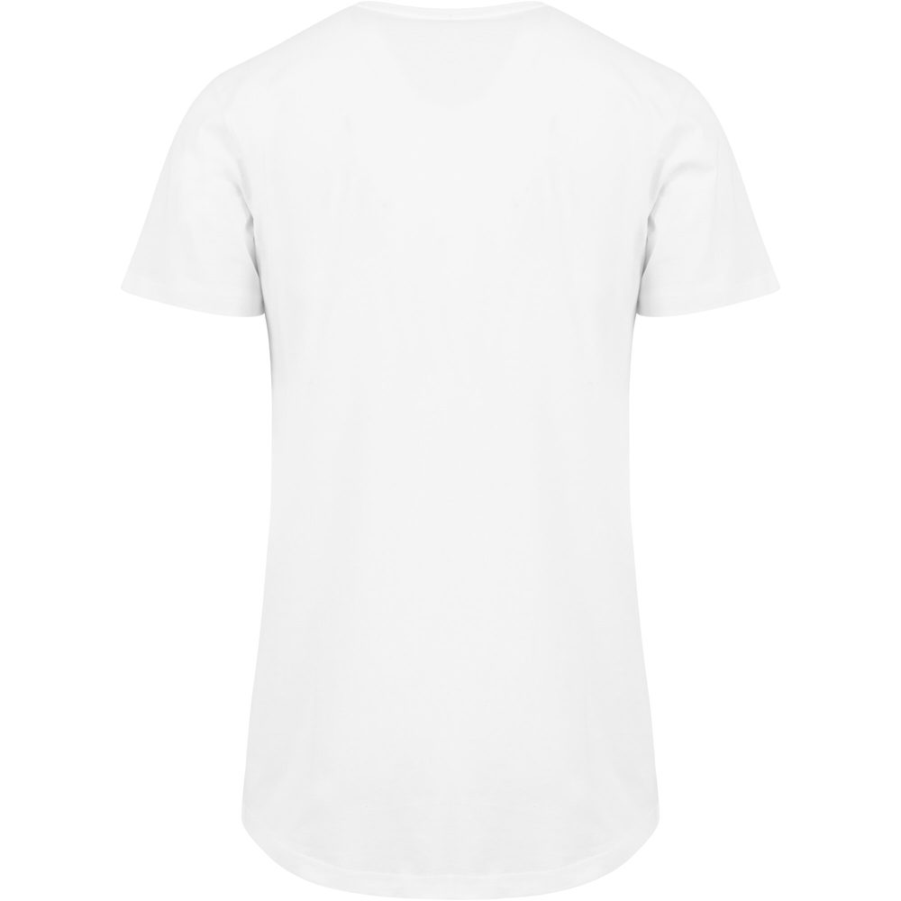 Build Your Brand Pánske predĺžené tričko - Tmavošedý melír | L