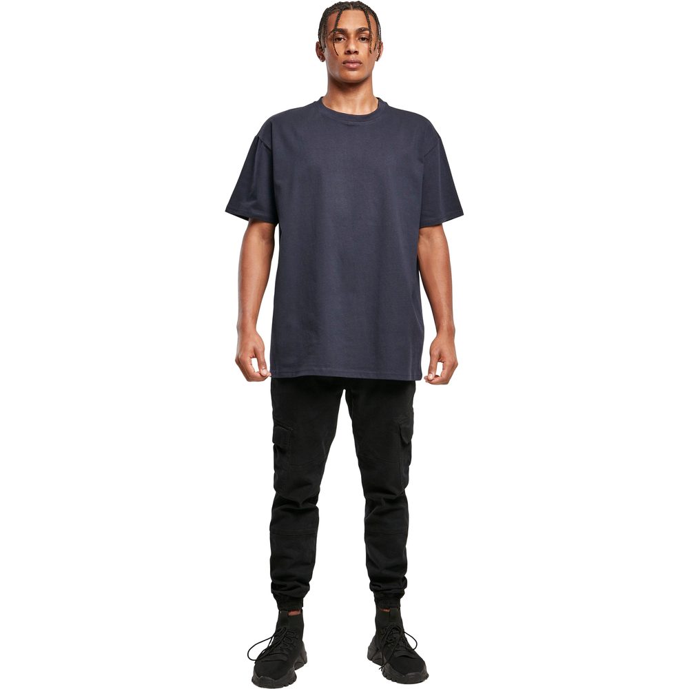 Build Your Brand Pánske tričko Heavy Oversize Tee - Beryl blue | S