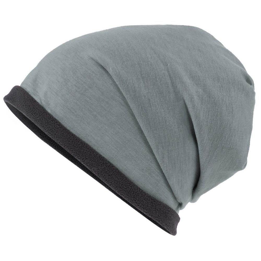 Levně Myrtle Beach Čepice Single Beanie MB7131 - Šedý melír / tmavě šedá