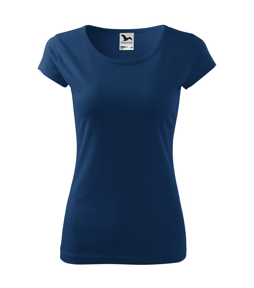 MALFINI Dámske tričko Pure - Polnočná modrá | L