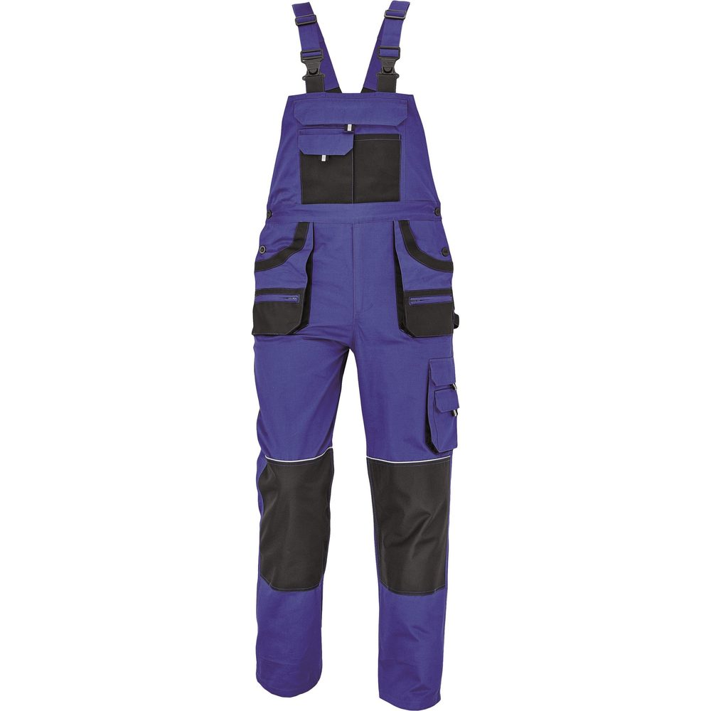 Cerva Pánské pracovní kalhoty s laclem FF HANS - Modrá / antracit | 52