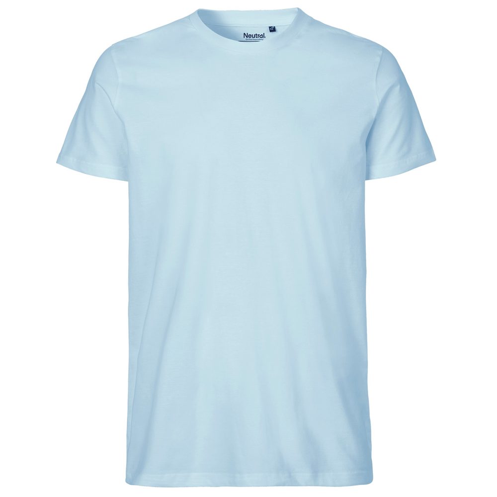 Neutral Pánske tričko Fit z organickej Fairtrade bavlny - Světle modrá | XXL