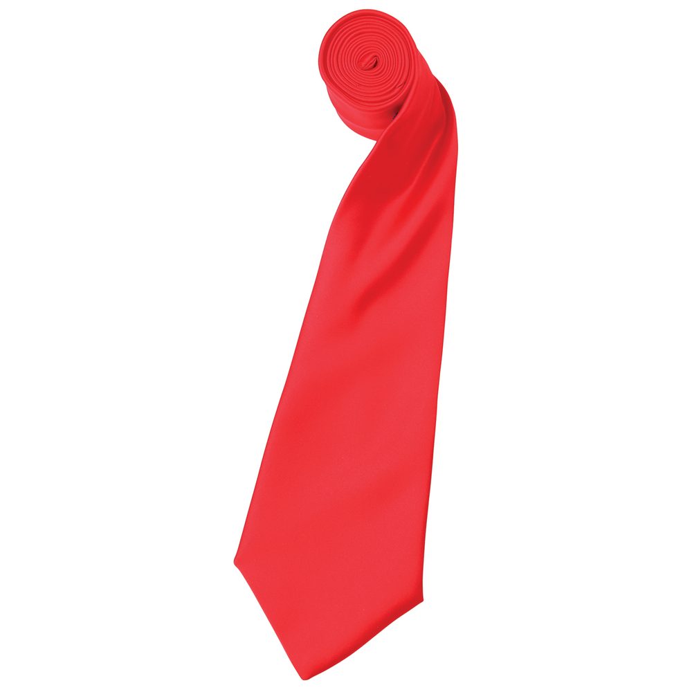 Levně Premier Workwear Saténová kravata - Jasně červená