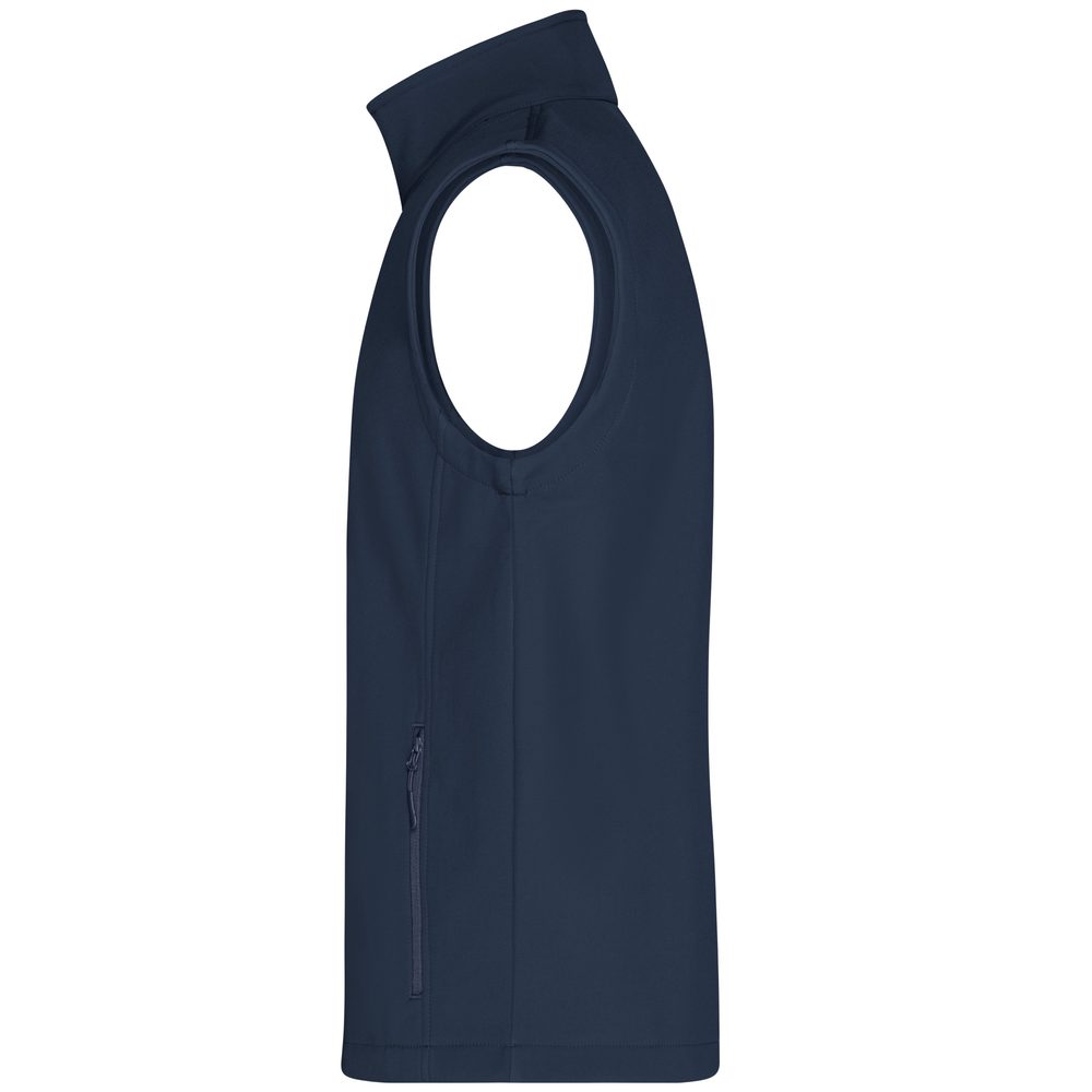 James & Nicholson Pánska softshellová vesta JN1128 - Modrá / tmavomodrá | S