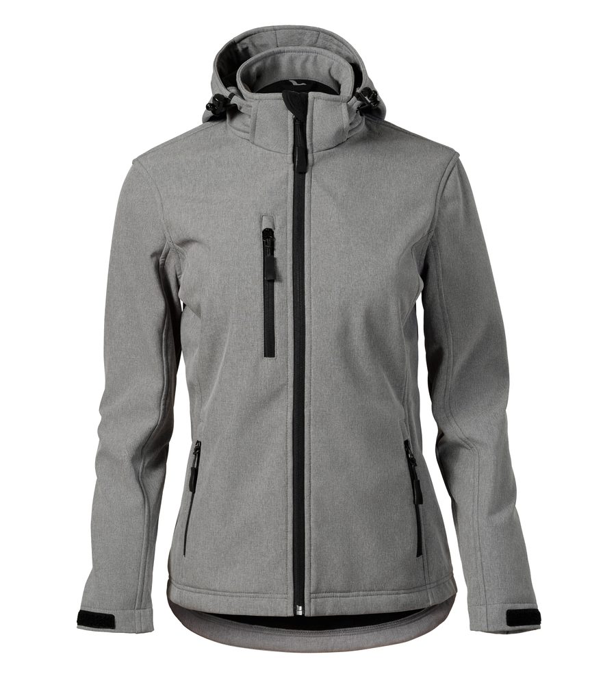 MALFINI Dámská softshellová bunda Performance - Tmavě šedý melír | L