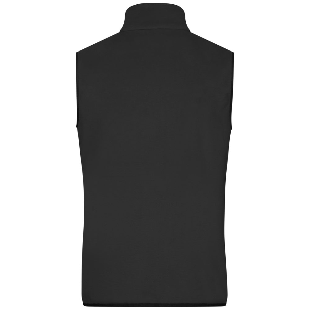 James & Nicholson Pánska fleecová vesta JN1310 - Tmavošedá / čierna | XL