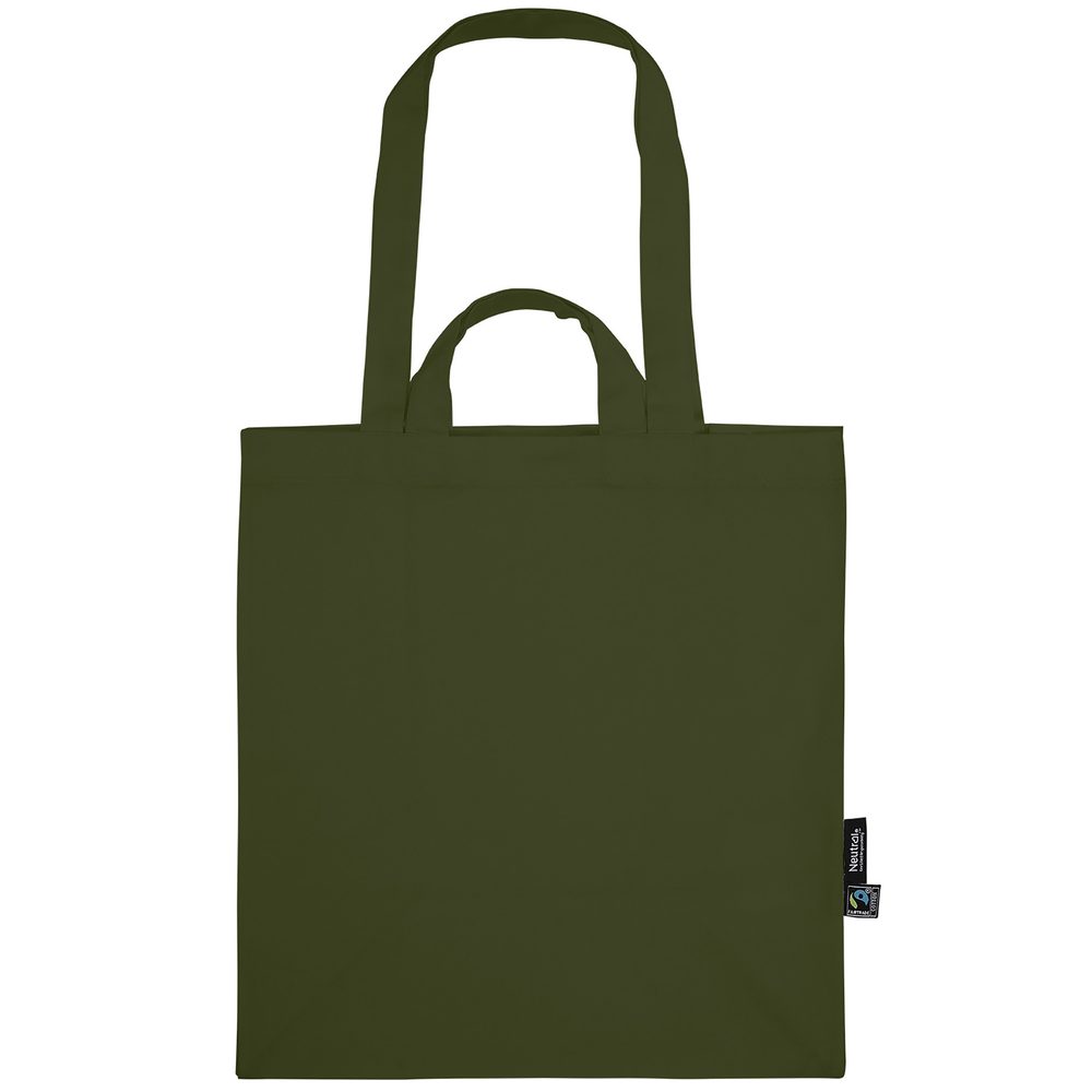 Neutral Nákupná taška so 4 uškami z organickej Fairtrade bavlny - Military