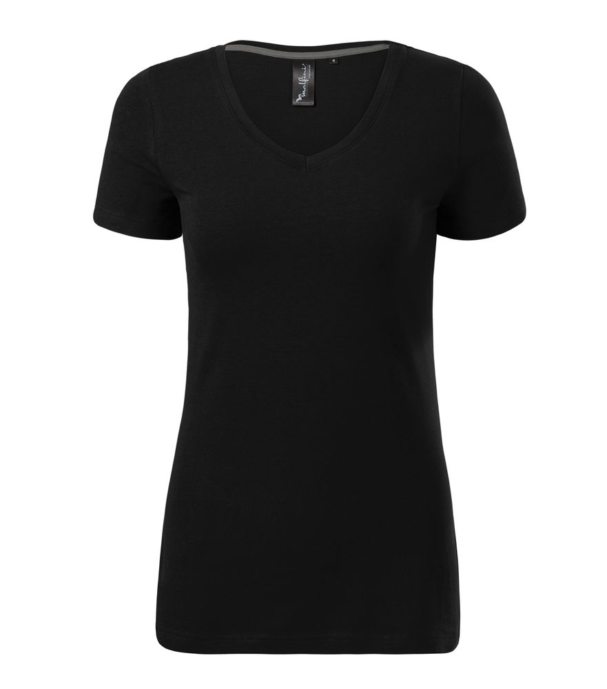 MALFINI Dámske tričko Action V-neck - Čierna | XL