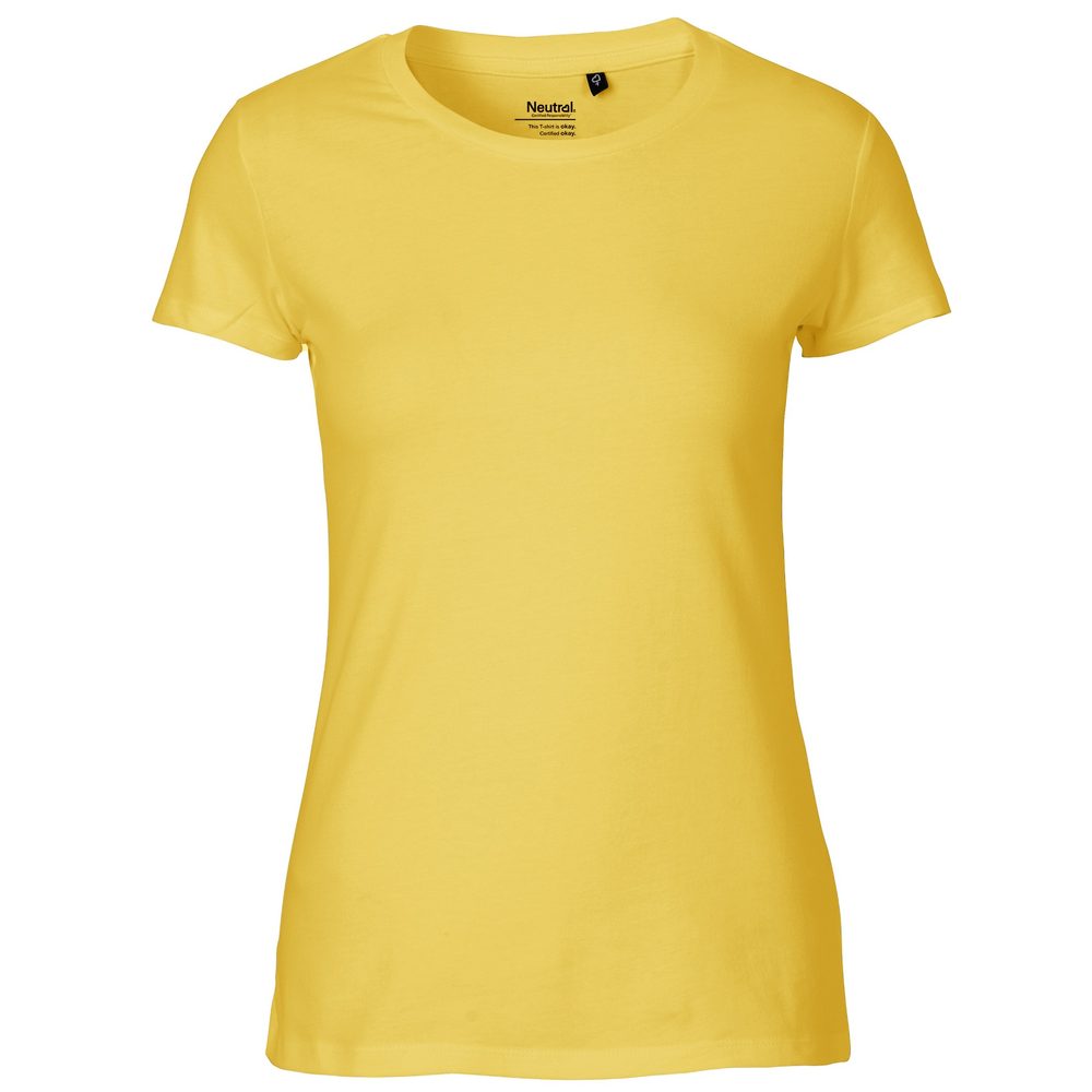 Neutral Dámske tričko Fit z organickej Fairtrade bavlny - Žltá | S