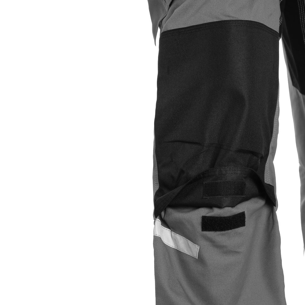 Canis (CXS) Montérkové nohavice s náprsenkou CXS STRETCH - Biela / šedá | 48