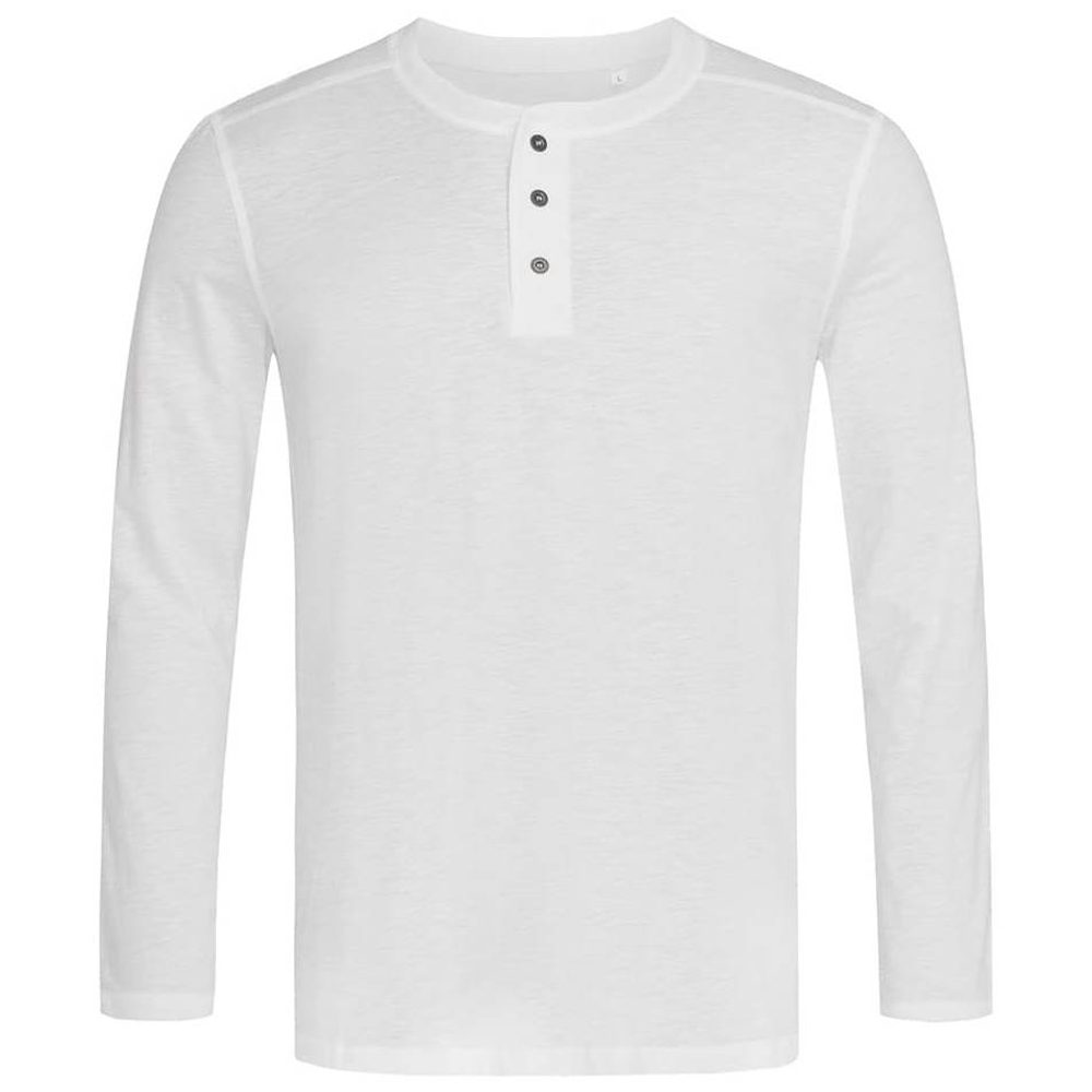 Levně Stedman Pánské tričko s dlouhým rukávem Shawn Henley - Bílá
