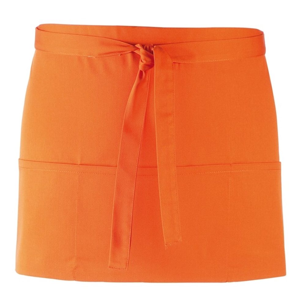 E-shop Premier Workwear Krátka čašnícka zástera s vreckami # Oranžová