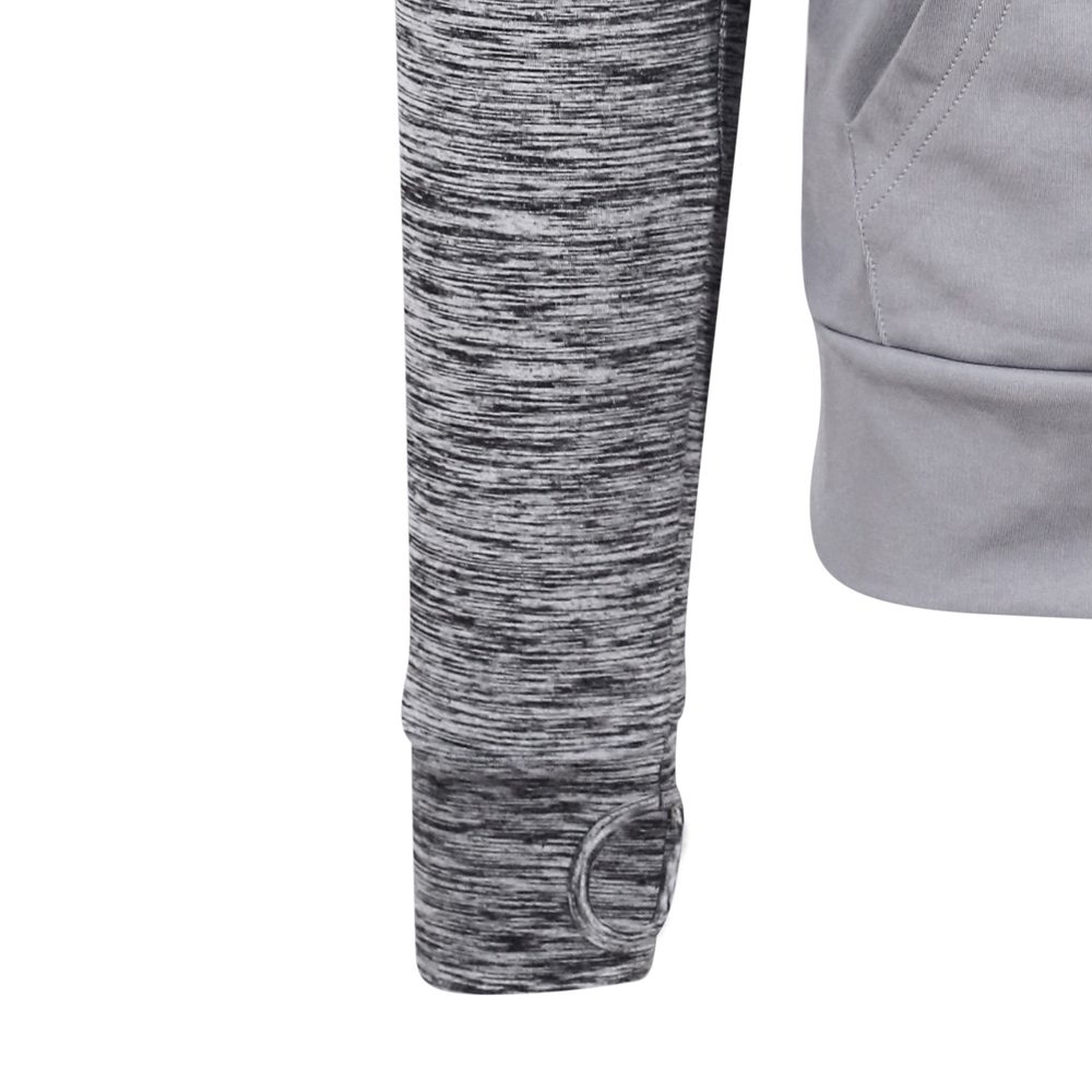 Just Cool Pánska športová mikina s žíhanými rukávmi - Šedá / šedý melír | XL