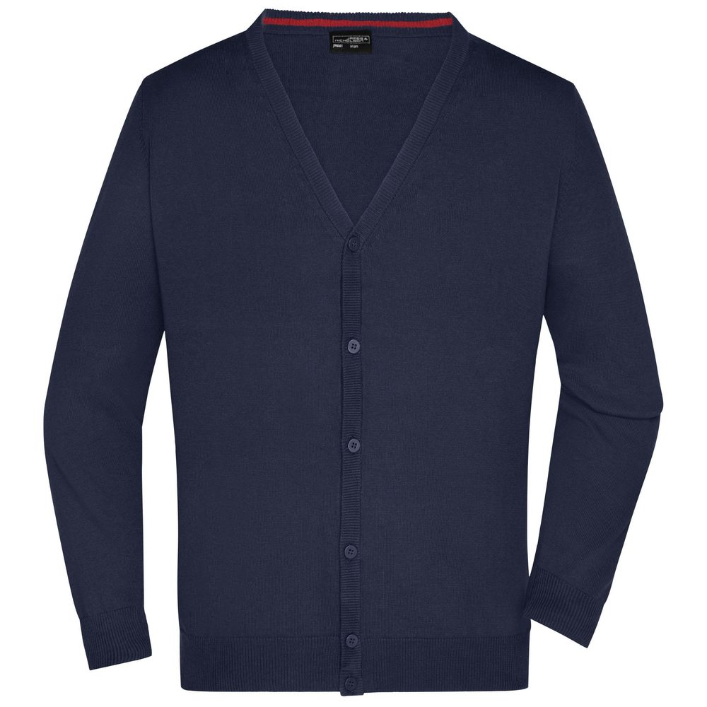 James & Nicholson Pánsky bavlnený sveter JN661 - Tmavě modrá | L