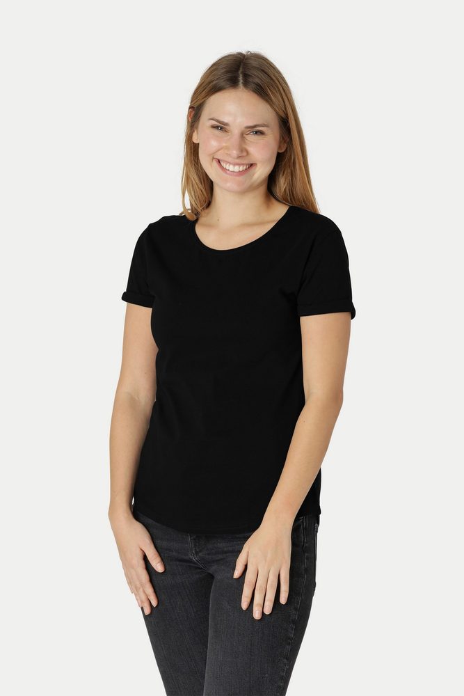 Neutral Dámske tričko s ohrnutými rukávmi z organickej Fairtrade bavlny - Tmavý melír | XS