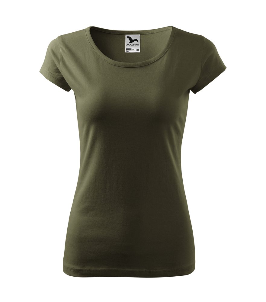 MALFINI Dámské tričko Pure - Military | XS