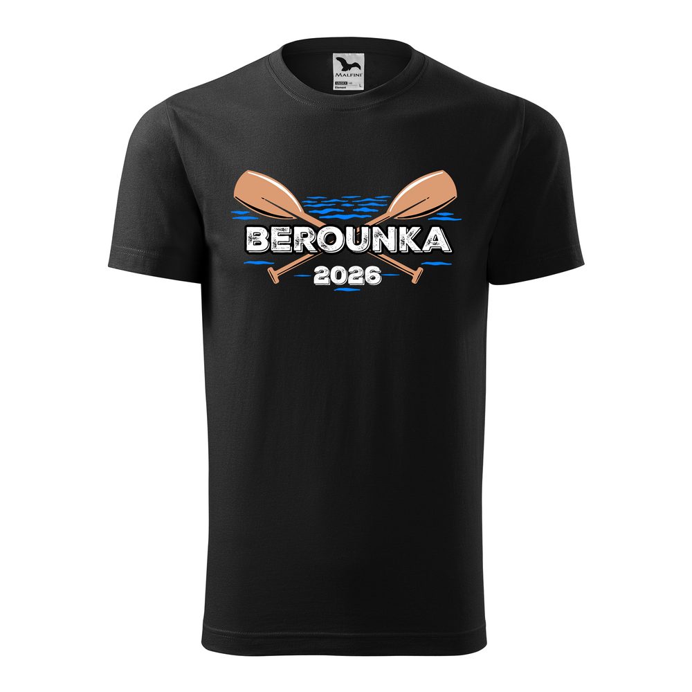 Levně Bontis Tričko s potiskem "Berounka" - Černá