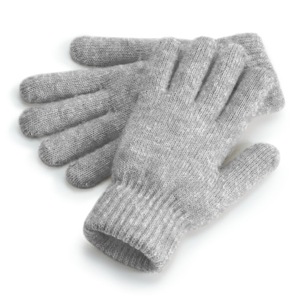 E-shop Beechfield Pohodlné pletené zimné rukavice # Šedý melír