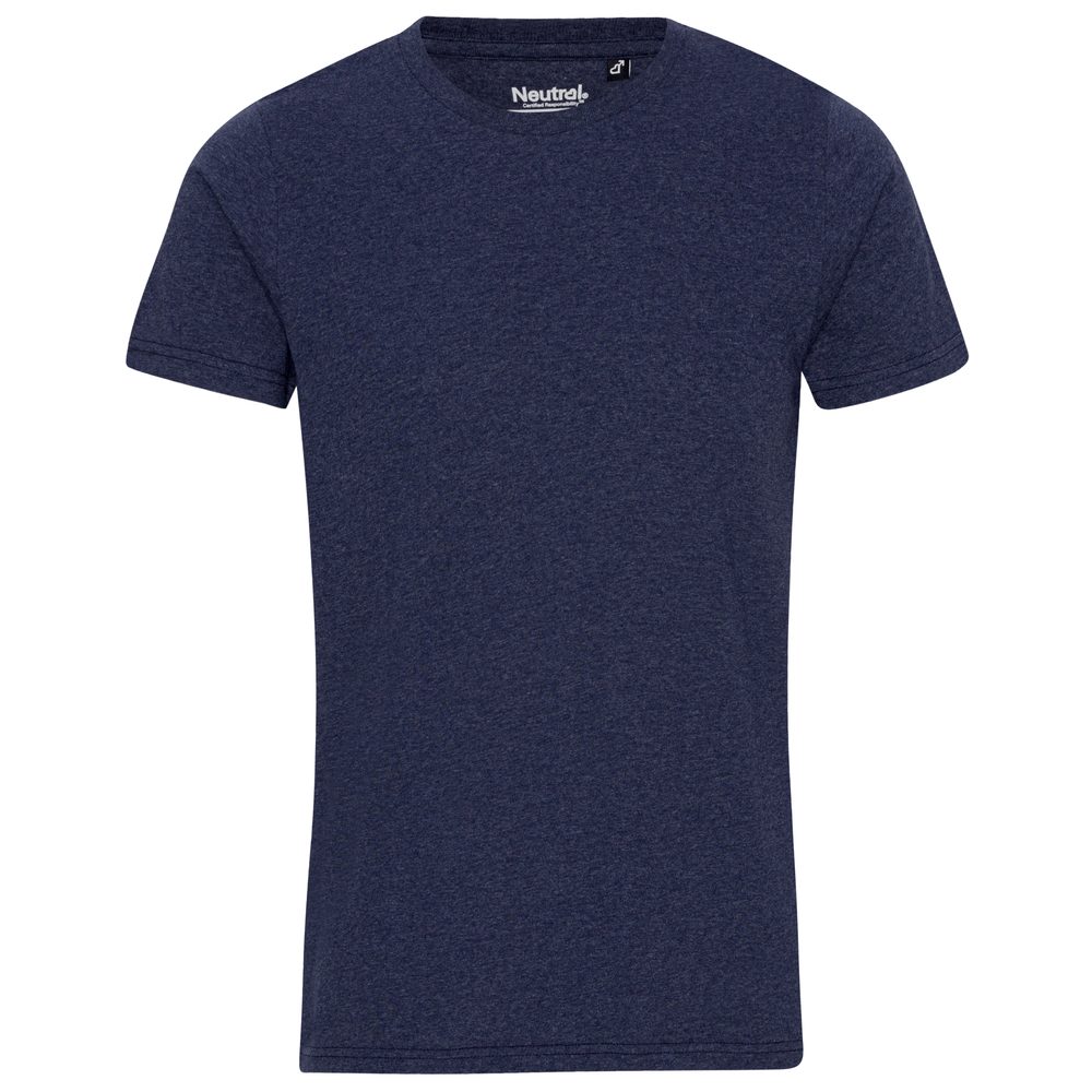 Neutral Pánské tričko z recyklovaných materiálů - Tmavě modrý melír | S