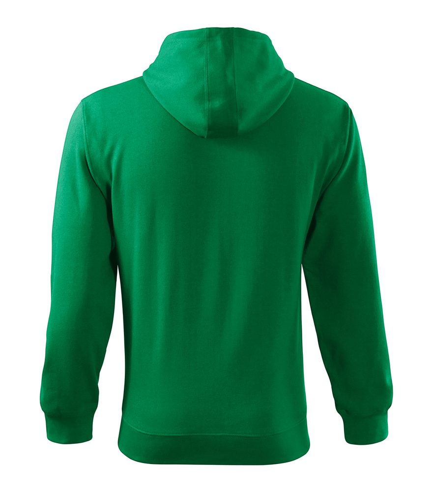 MALFINI Pánska mikina Trendy Zipper - Stredne zelená | M