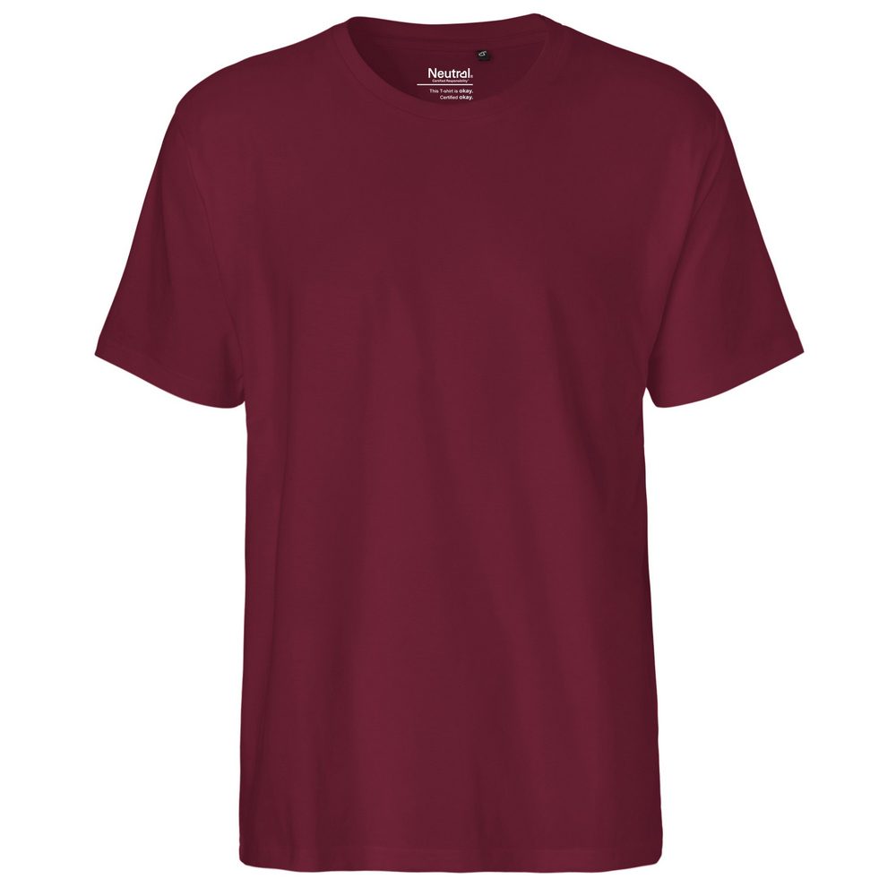 Neutral Pánské tričko Classic z organické Fairtrade bavlny - Bordeaux | L