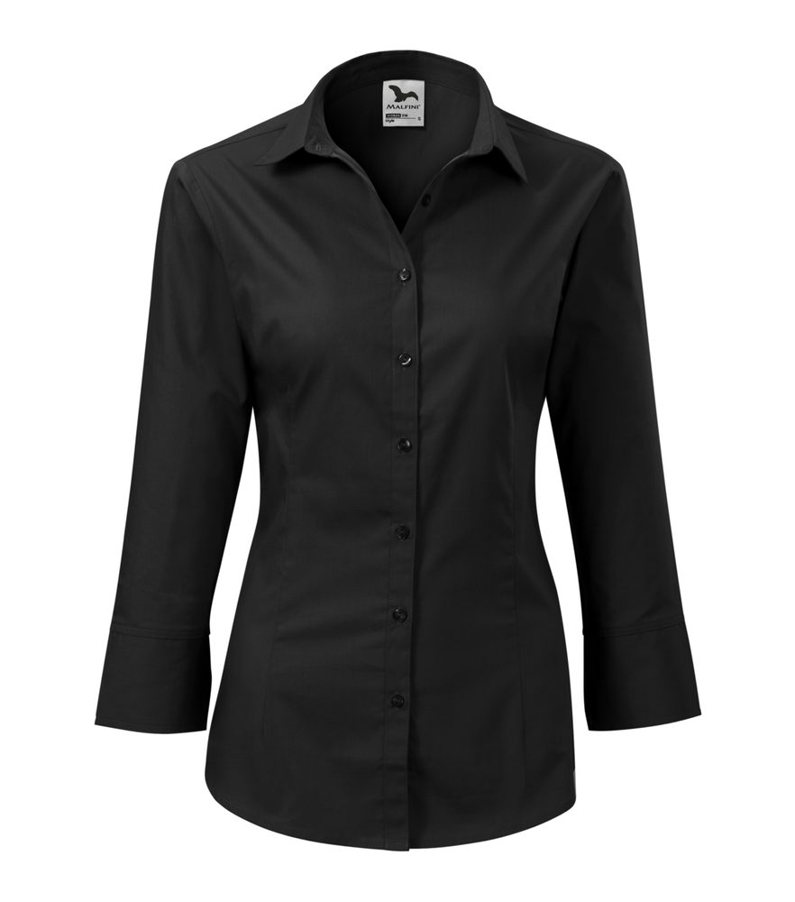 MALFINI Dámská košile s tříčtvrtečním rukávem Style - Černá | XS