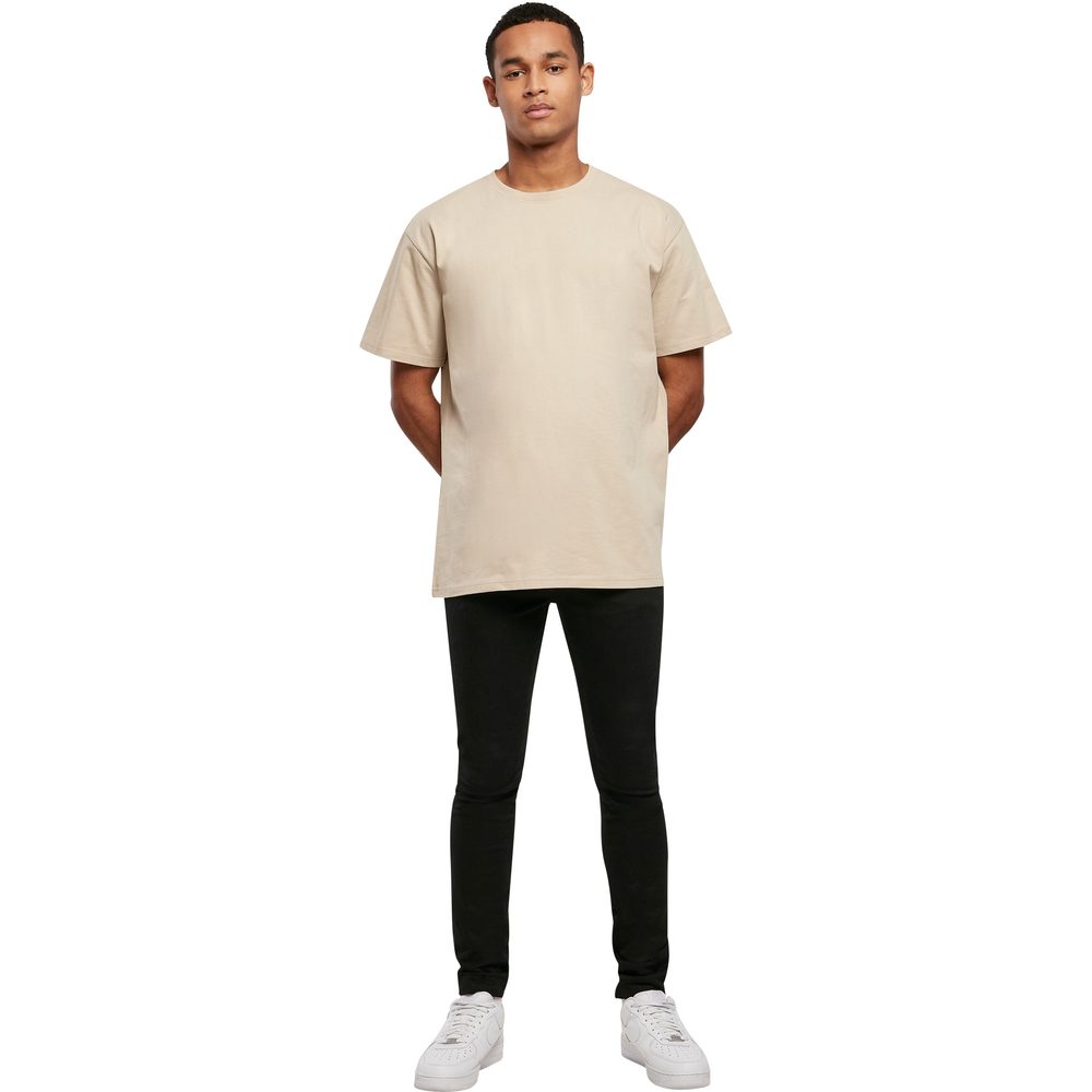 Build Your Brand Pánske tričko Heavy Oversize Tee - Bark | XS