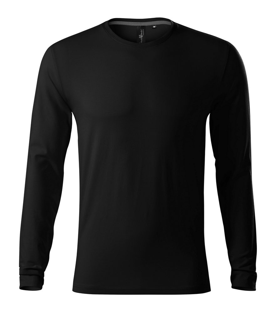 MALFINI Pánske tričko s dlhým rukávom Brave - Čierna | XL