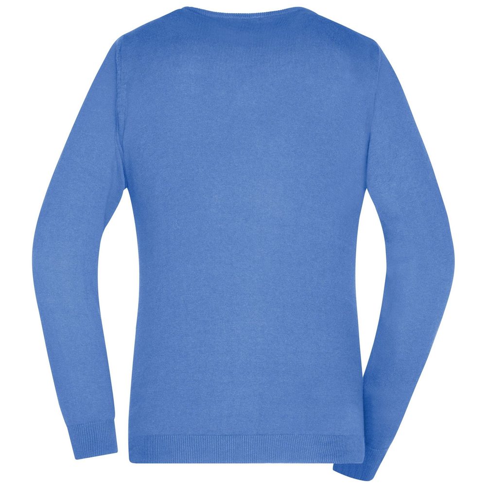 James & Nicholson Dámsky bavlnený sveter JN658 - Ľadovo modrá | XS