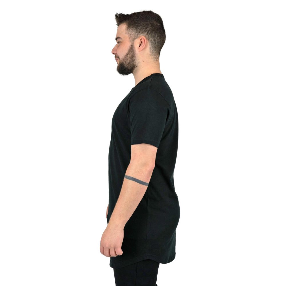 Mantis Pánske predĺžené tričko - Čierna | S