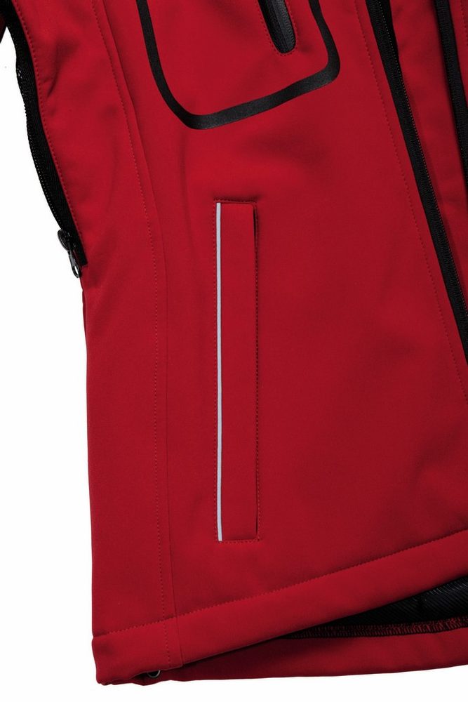 James & Nicholson Zimná pánska softshellová bunda JN1000 - Oranžová | XXL