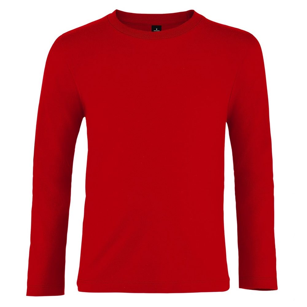 SOL\'S Detské tričko s dlhým rukávom Imperial - Červená | 10 rokov (130/140)