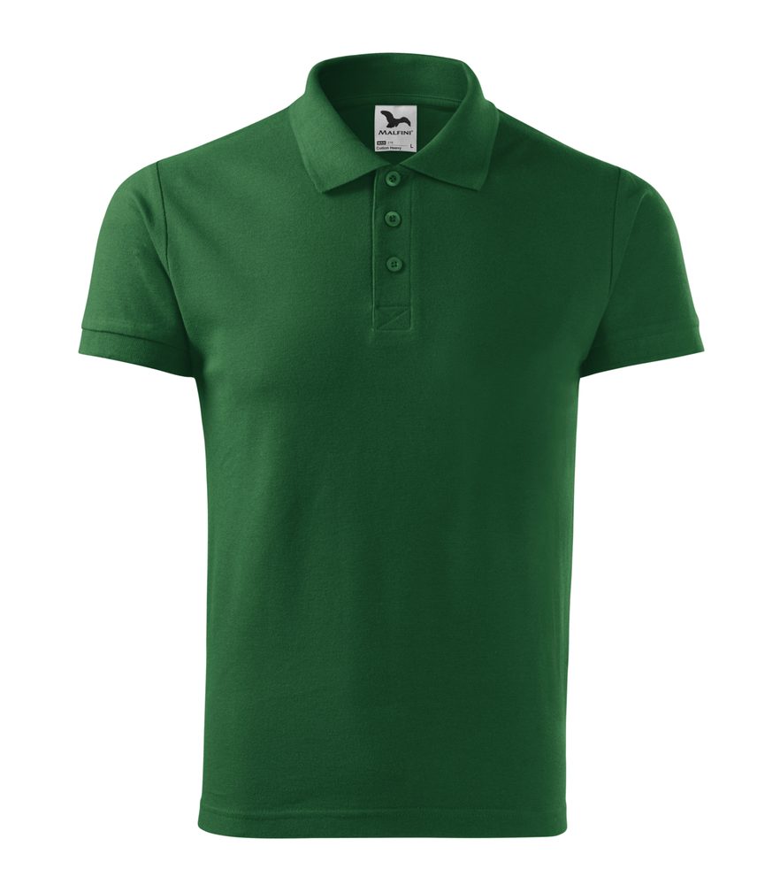 MALFINI Pánská polokošile Cotton Heavy - Lahvově zelená | XXXL