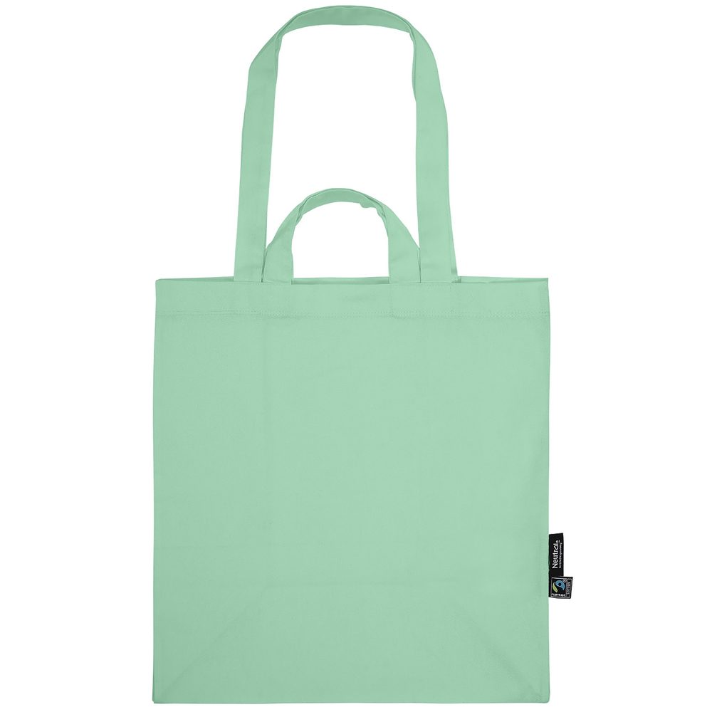 Neutral Nákupná taška so 4 uškami z organickej Fairtrade bavlny - Dusty mint